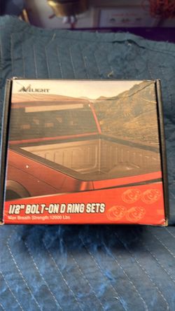 Truck or trailer tiedown ring set