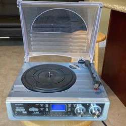 Brookstone turntable with radio usb sd slot for Sale in