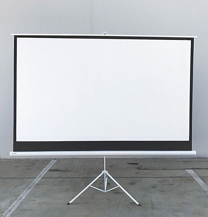 (New) $65 Tripod Stand 100” Projector Screen 16:9 Ratio 87x49” View Area