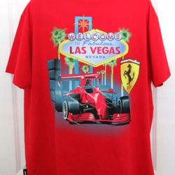 Puma Men's Scuderia Ferrari x Joshua Vides Short Sleeve T-Shirt Red Size XXL NWT
