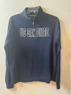 Jansport Navy Half-Zip Sweater with White UC SAN DIEGO Logo