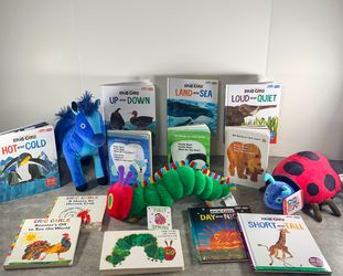 Eric Carle Books and Plush Toy Bundle