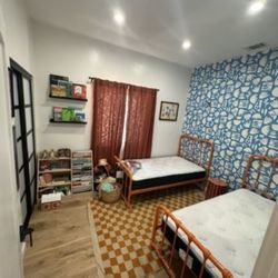 Two twin Bed Frames (no Mattress) $150 For Both. $100 For One