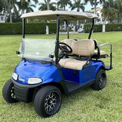 2020 ASTON MARTIN BLUE EZGO RXV 4PASSENGER GOLF CART 