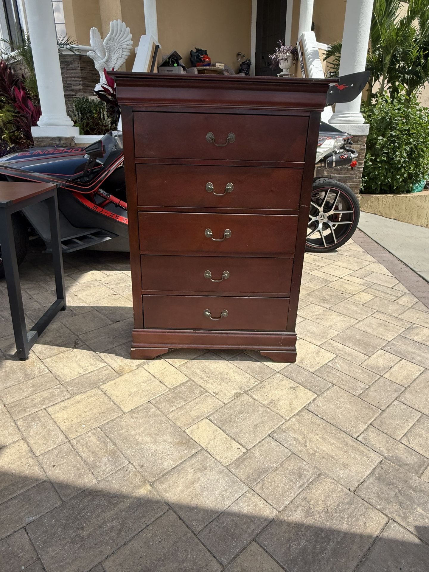 Tall Dresser,Desk, And Chair- FREE
