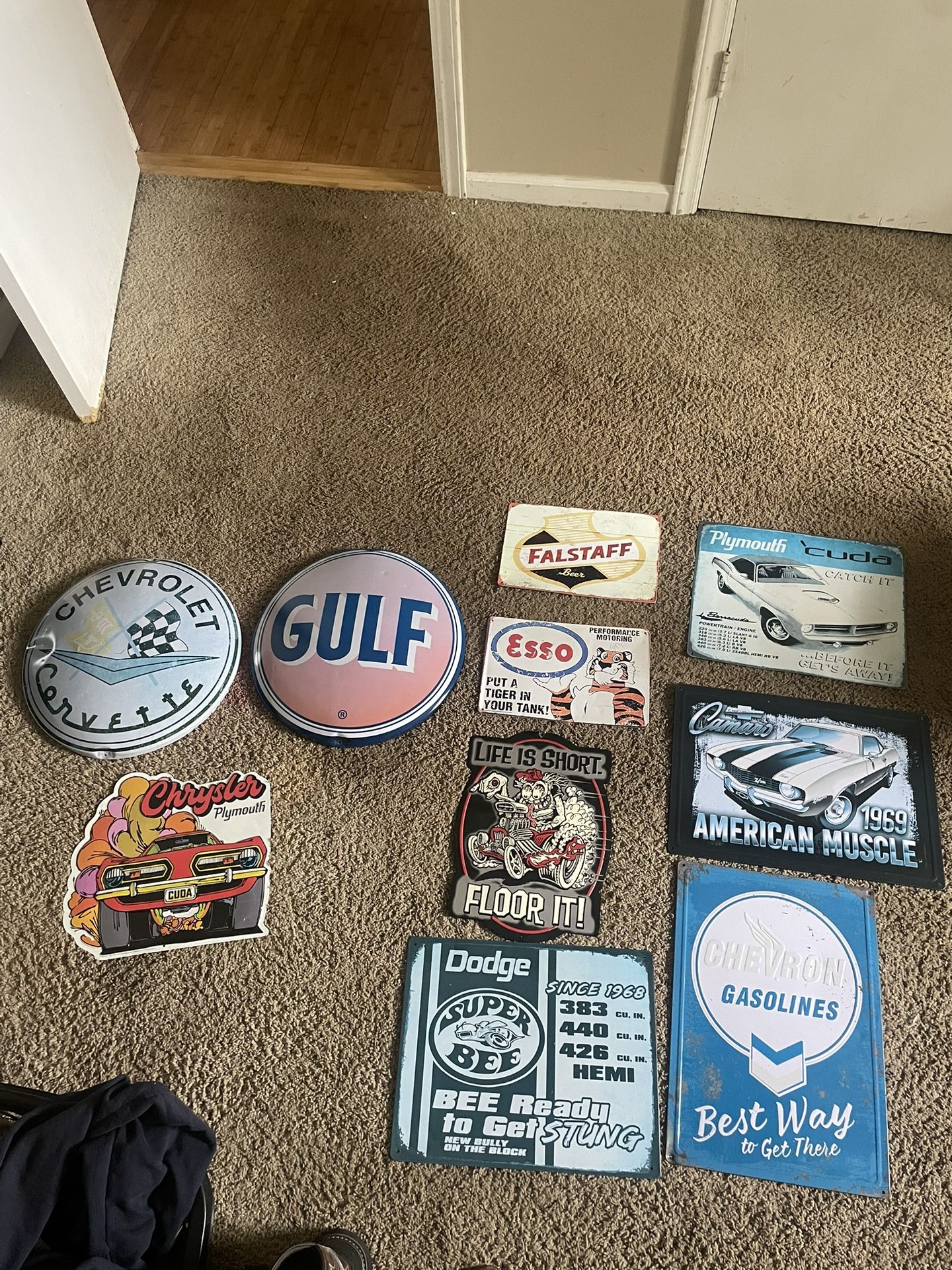 Old Metal Garage Signs