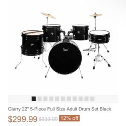 Glarry Music Adult Drum Set