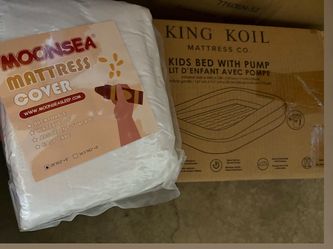Kids inflatable mattress bed with mattress cover