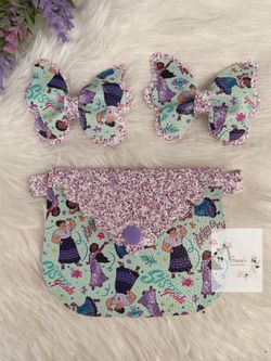 Toddler Purse With Matching Pigtail Butterflies 
