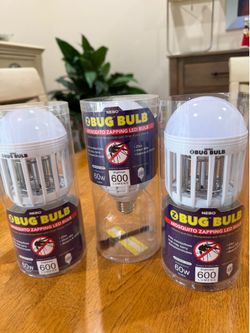 3 Nebo Bug Bulb Mosquito Zapping LED Bulb - NEW