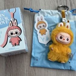 Labubu Pin For Love, Letter Y, Mini Labubu Keychain, N-Z Series