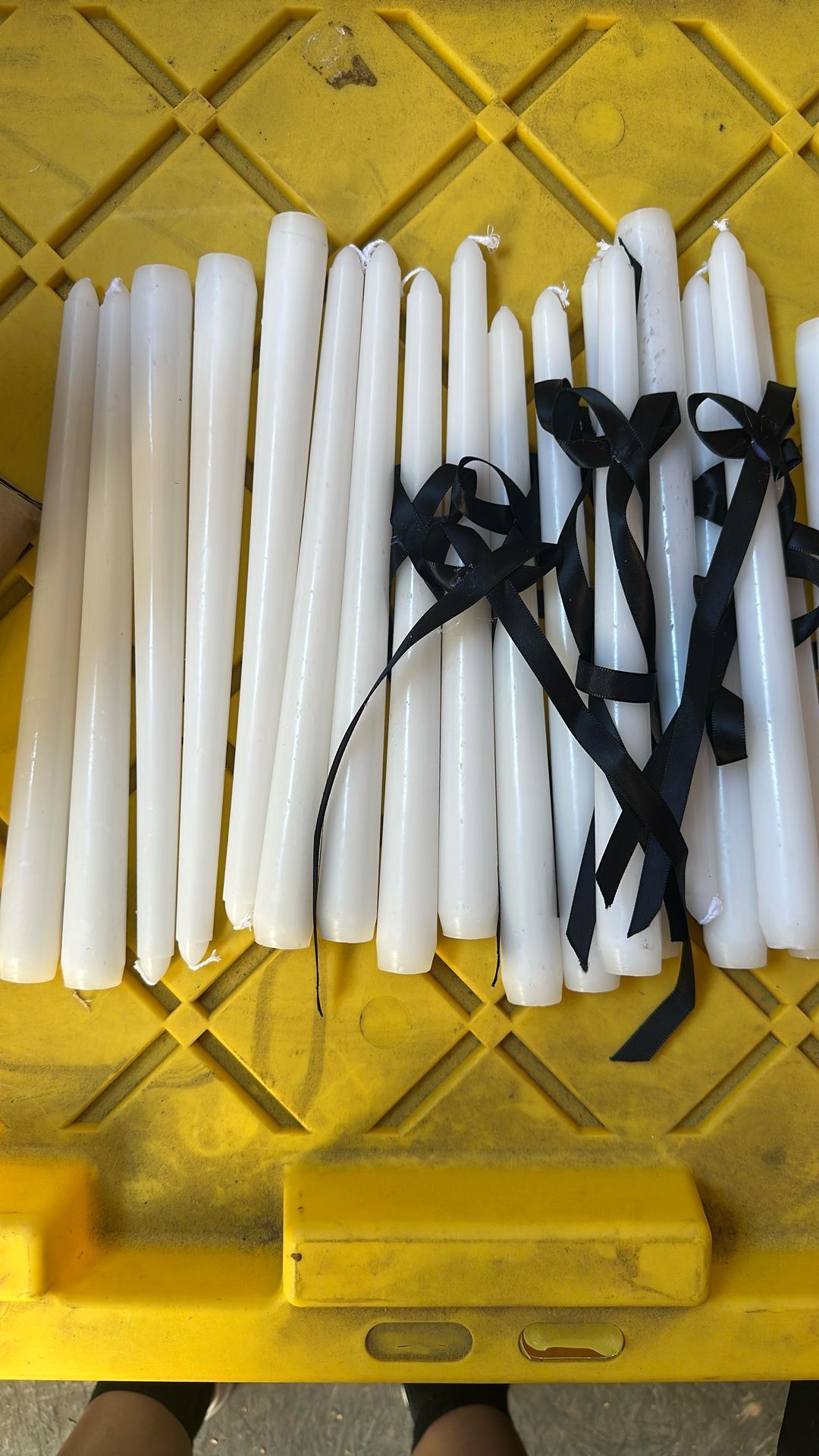 18 Tall White Candles 