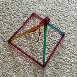 10 Inch Rainbow Crystal Pyramid W/ Case + Mallet