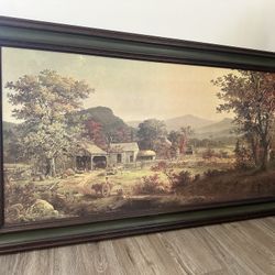 “Cider making in the country” vintage Xlarge framed print