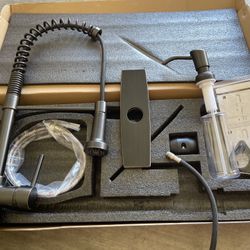 “Brand new” stainless steel kitchen faucet sink incl hot/cold hoses& Soap Dispenser Bronze 