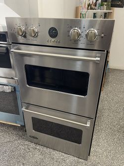 Viking Double Wall Oven Stainless Steel 