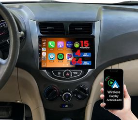 4+64G] Hikity Android 15 Car Stereo for Hyundai Accent 2012-2017