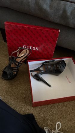 Guess Black Strappy Heeled Sandals