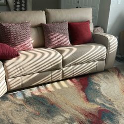 L-shaped Leather Couch 