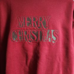 Merry Christmas Embroidered Sweatshirt 