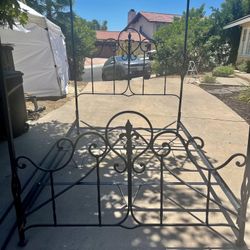 Solid Wrought Iron Canopy Bed!
