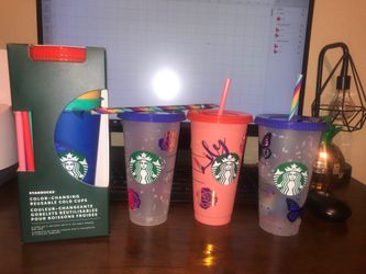 Custom Starbucks color changing cups