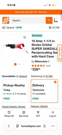 Milwaukee 15 Amp Orbital Super Sawzall with Hard Case