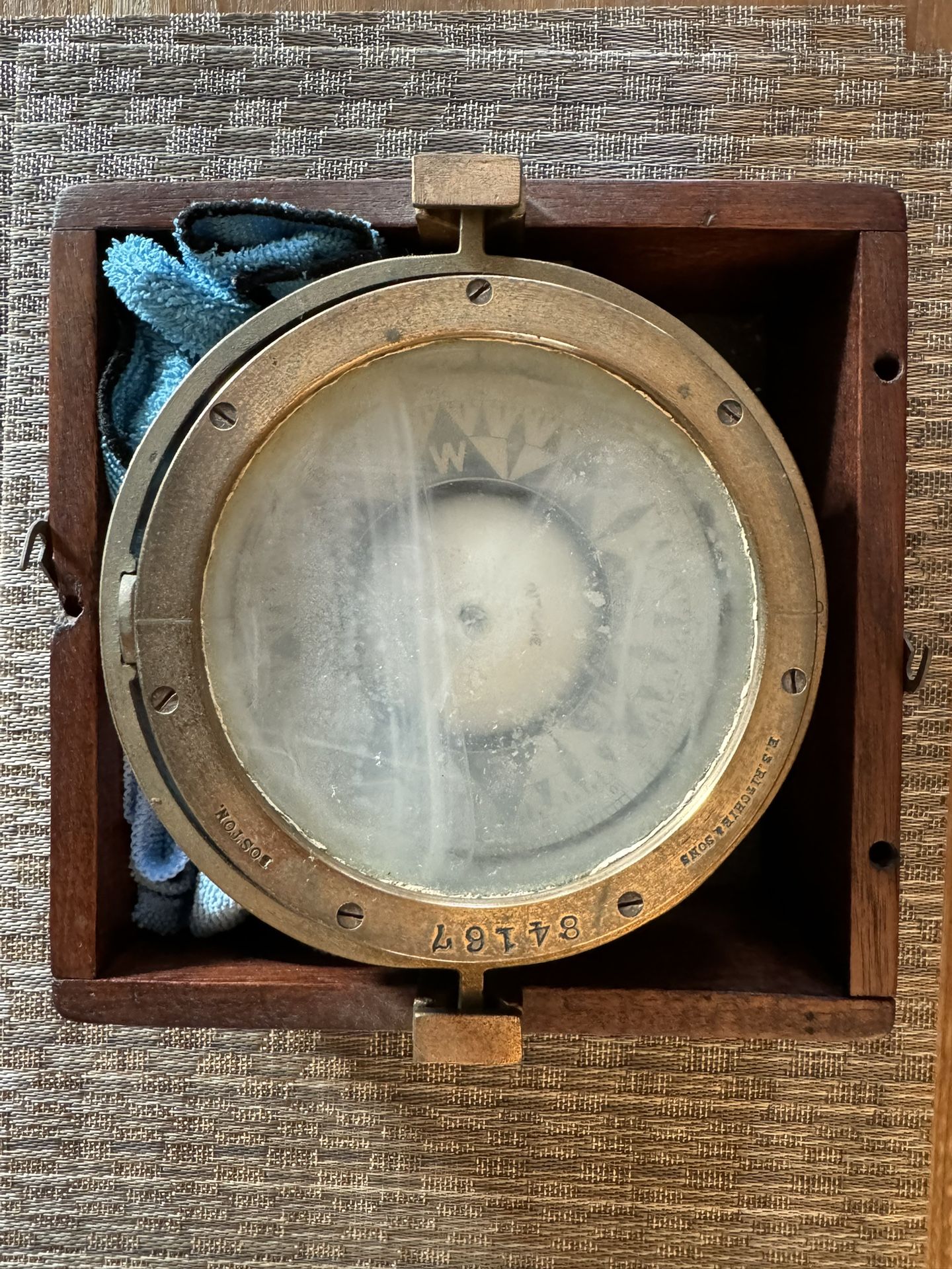Early 19th Century Antique E.S. Ritchie Brass Compass