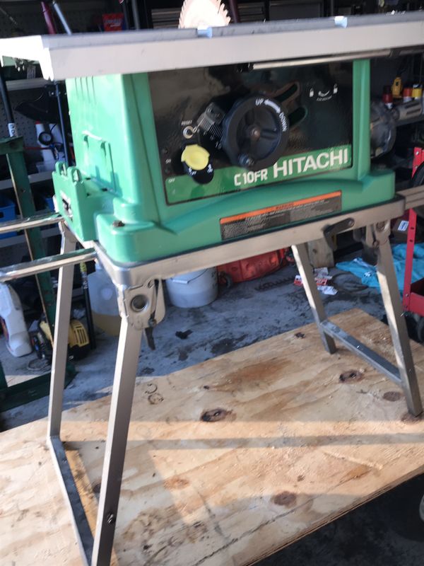 C10fr Hitachi Table Saw With Fold Down Legs For Sale In Alafaya Fl Offerup