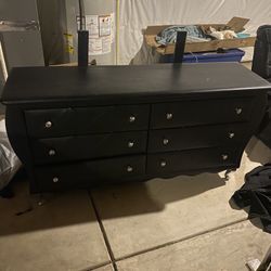 Black Plush Dresser 