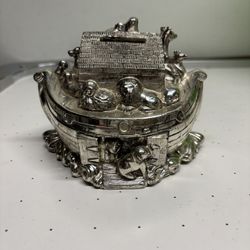 Vintage Gorham Noah's Ark Silverplated Bank