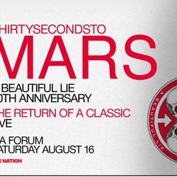 30 Seconds To Mars “a Beautiful Lie Tour”