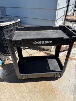 Husky 2 tier rolling cart
