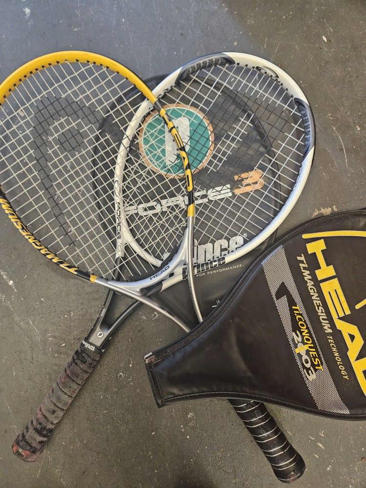 2 Tennis Rackets And Balls