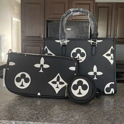 3pc tote and shoulder bag set