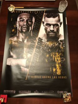 Floyd Mayweather vs. Conor McGregor limited edition boxing event poster