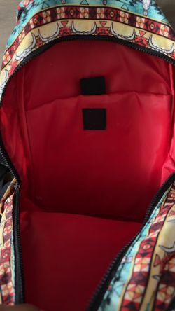 Red blue backpack