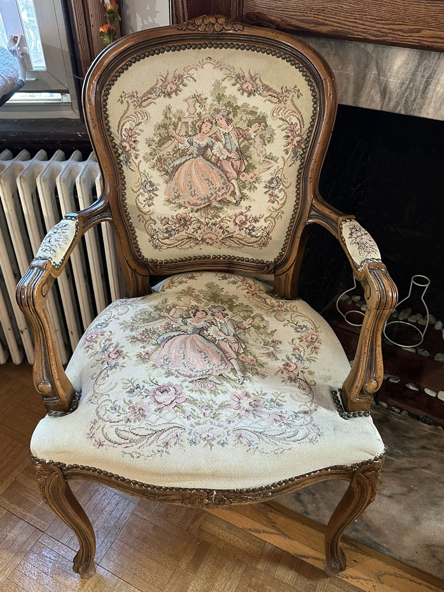 20th century Louis XIV tapestry chair