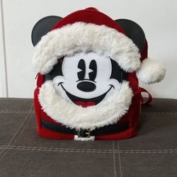 Loungefly Disney Parks SANTA MICKEY MOUSE Mini Backpack
