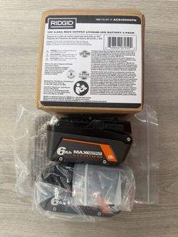 Rigid 18V 6.0 Ah MAX Output Lithium-Ion Batteries (2-Pack)