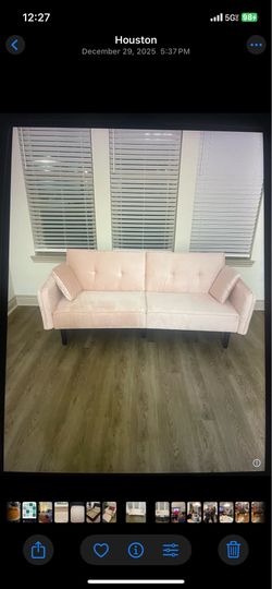 Pink futon
