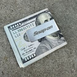 Snap On Tools Money Clip Pocket Wallet Stainless Steel Snap-On Racing Tool  Happy to answer any questions you may have!  World-wide shipping and deliv