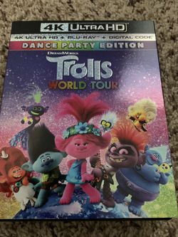 $12.00 Price firm! Trolls World Tour (4K UHD/Blu-ray) never played !! Digital removed