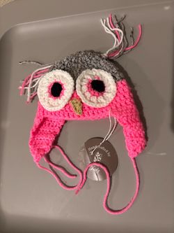 Handmade Crochet Owl Baby Beanie Hat