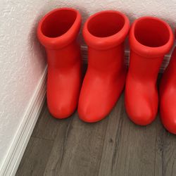 Red Rubber Rain Boots 