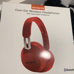 AIWA OVER EAR WIRELESS BLUETOOTH HEADPHONES 