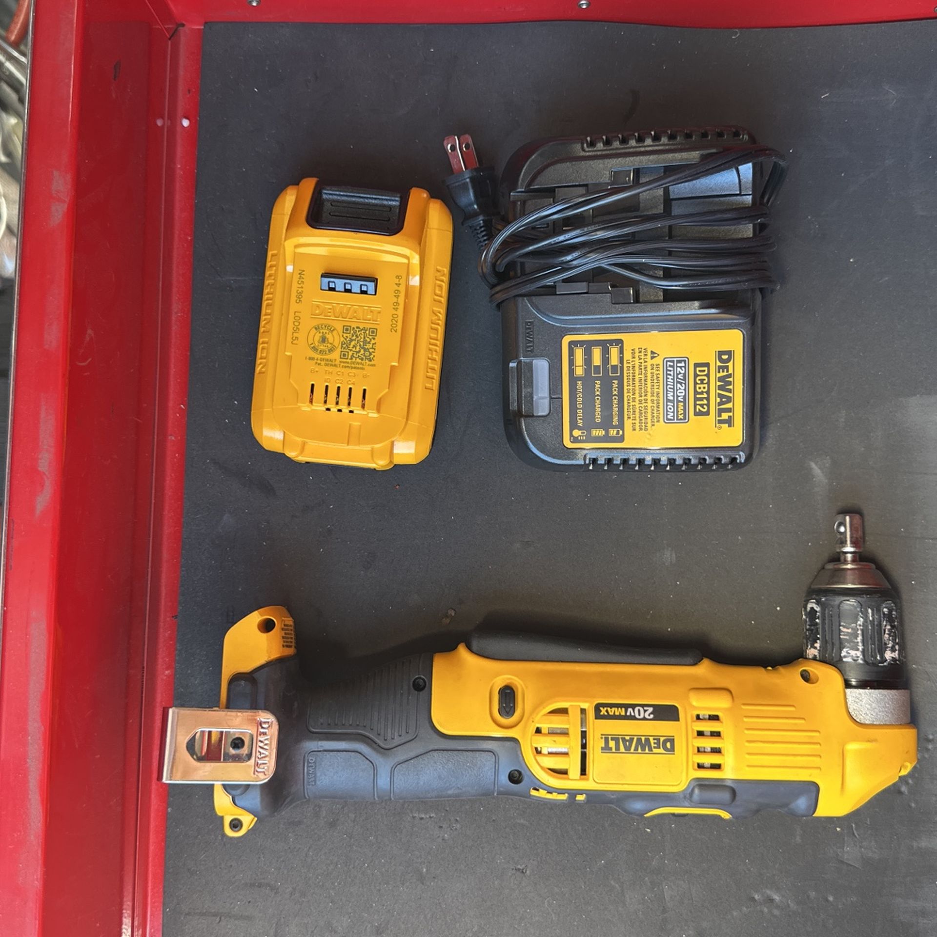 20-Volt MAX Li-Ion Cordless 3/8 in. Right Angle Drill (Tool-Only) with Bonus 20-Volt MAX Li-Ion Battery 3.0Ah & Charger 20-Volt MAX Li-Ion Cordless 3/8 in. Right Angle Drill (Tool-Only) with Bonus 20-Volt MAX Li-Ion Battery 3.0Ah & Charger