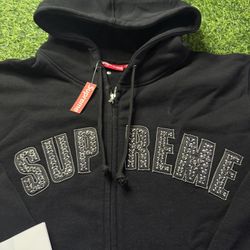 Black Supreme x B.B Simon Zip Up Hoodie 