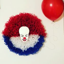 Pennywise Halloween door wreath