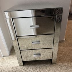 Mirror/Glass Dresser, Nightstand